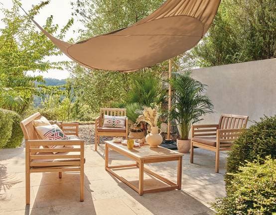 Gartenlounge aus Holz für 5 Personen Dune ECLOZ