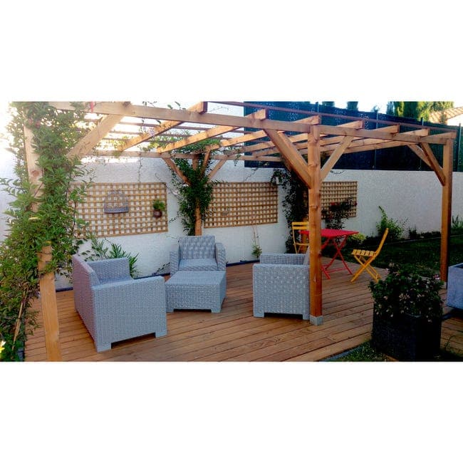 Pergola massief hout 3×5 m – 15 m²